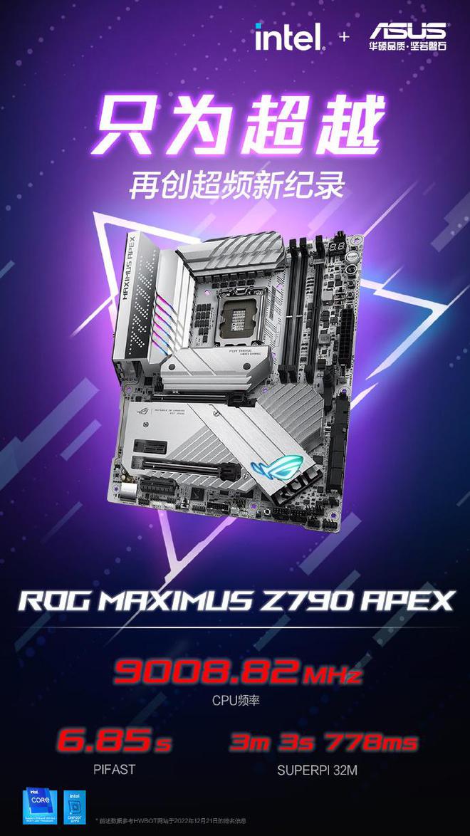 ROG MAXIMUS Z790 APEX 主板再创新纪录